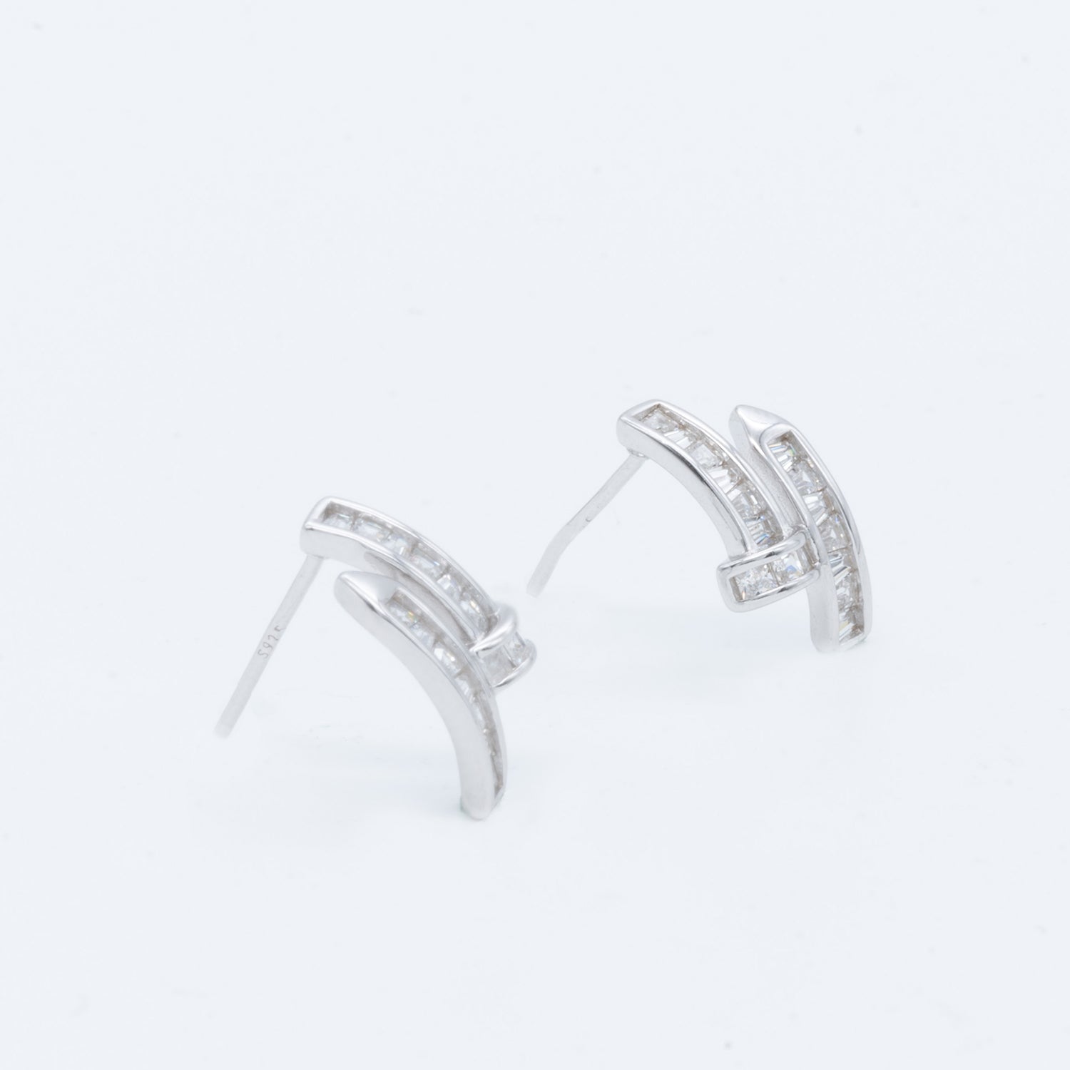 Modern Elegance Baguette Earrings
